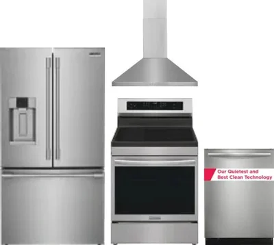 4 Piece Package Includes Refrigerator, Range, Hood And Dishwasher