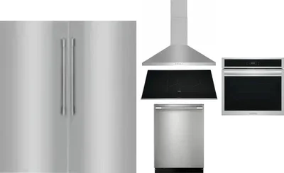 6 Piece Package Includes Refrigerator, Freezer, Cooktop, Wall Oven, Hood And Dishwasher
