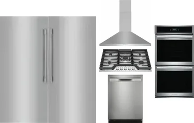 6 Piece Package Includes Refrigerator, Freezer, Cooktop, Wall Oven, Hood And Dishwasher