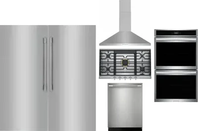 6 Piece Package Includes Refrigerator, Freezer, Cooktop, Wall Oven, Hood And Dishwasher