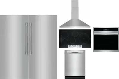 6 Piece Package Includes Refrigerator, Freezer, Cooktop, Wall Oven, Hood And Dishwasher