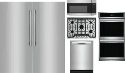 6 Piece Package Includes Refrigerator, Freezer, Cooktop, Wall Oven, Microwave And Dishwasher