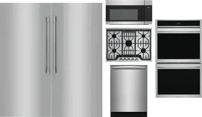 6 Piece Package Includes Refrigerator, Freezer, Cooktop, Wall Oven, Microwave And Dishwasher