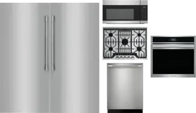 6 Piece Package Includes Refrigerator, Freezer, Cooktop, Wall Oven, Microwave And Dishwasher