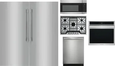 6 Piece Package Includes Refrigerator, Freezer, Cooktop, Wall Oven, Microwave And Dishwasher
