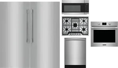 6 Piece Package Includes Refrigerator, Freezer, Cooktop, Wall Oven, Microwave And Dishwasher