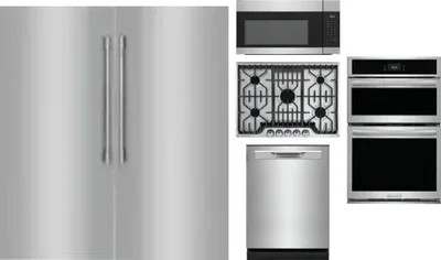 6 Piece Package Includes Refrigerator, Freezer, Cooktop, Wall Oven, Microwave And Dishwasher