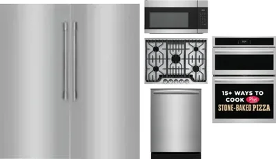 6 Piece Package Includes Refrigerator, Freezer, Cooktop, Wall Oven, Microwave And Dishwasher