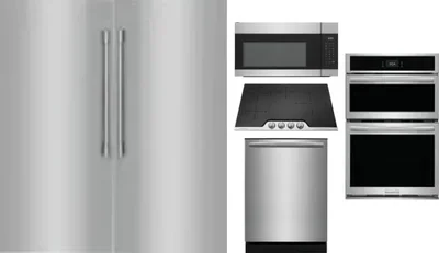 6 Piece Package Includes Refrigerator, Freezer, Cooktop, Wall Oven, Microwave And Dishwasher