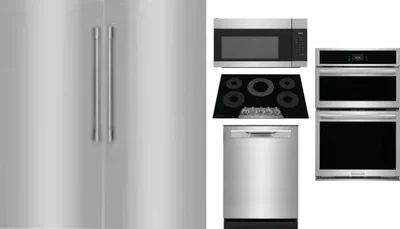 6 Piece Package Includes Refrigerator, Freezer, Cooktop, Wall Oven, Microwave And Dishwasher