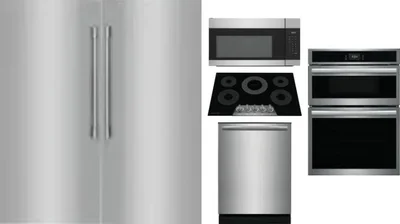 6 Piece Package Includes Refrigerator, Freezer, Cooktop, Wall Oven, Microwave And Dishwasher
