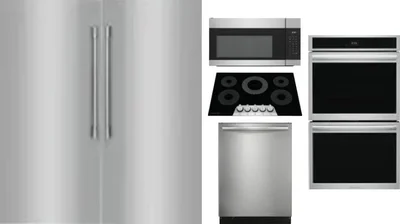 6 Piece Package Includes Refrigerator, Freezer, Cooktop, Wall Oven, Microwave And Dishwasher