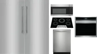 6 Piece Package Includes Refrigerator, Freezer, Cooktop, Wall Oven, Microwave And Dishwasher