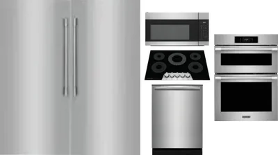 6 Piece Package Includes Refrigerator, Freezer, Cooktop, Wall Oven, Microwave And Dishwasher