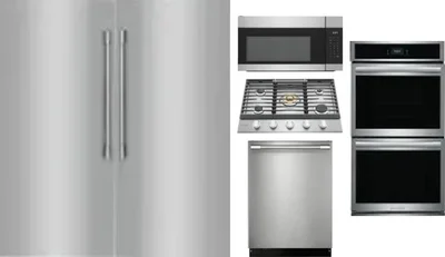 6 Piece Package Includes Refrigerator, Freezer, Cooktop, Wall Oven, Microwave And Dishwasher