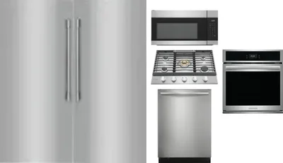 6 Piece Package Includes Refrigerator, Freezer, Cooktop, Wall Oven, Microwave And Dishwasher