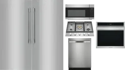 6 Piece Package Includes Refrigerator, Freezer, Cooktop, Wall Oven, Microwave And Dishwasher