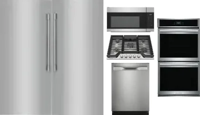 6 Piece Package Includes Refrigerator, Freezer, Cooktop, Wall Oven, Microwave And Dishwasher
