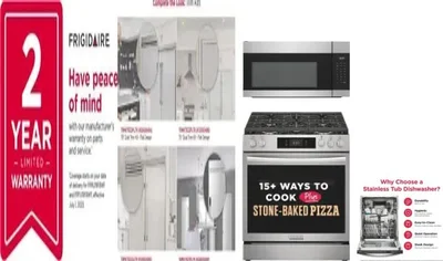 5 Piece Package Includes Refrigerator, Freezer, Range, Microwave And Dishwasher