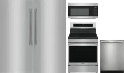 5 Piece Package Includes Refrigerator, Freezer, Range, Microwave And Dishwasher