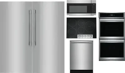 6 Piece Package Includes Refrigerator, Freezer, Cooktop, Wall Oven, Microwave And Dishwasher