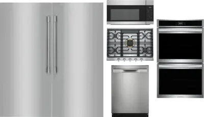6 Piece Package Includes Refrigerator, Freezer, Cooktop, Wall Oven, Microwave And Dishwasher