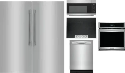 6 Piece Package Includes Refrigerator, Freezer, Cooktop, Wall Oven, Microwave And Dishwasher