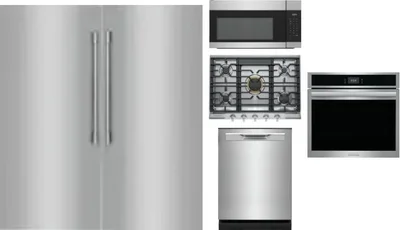 6 Piece Package Includes Refrigerator, Freezer, Cooktop, Wall Oven, Microwave And Dishwasher