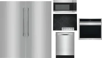 6 Piece Package Includes Refrigerator, Freezer, Cooktop, Wall Oven, Microwave And Dishwasher