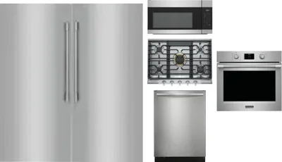 6 Piece Package Includes Refrigerator, Freezer, Cooktop, Wall Oven, Microwave And Dishwasher