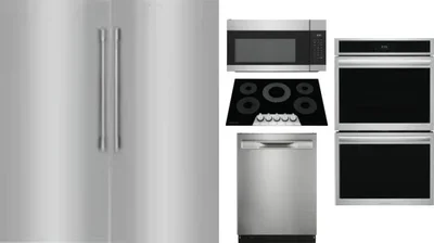 6 Piece Package Includes Refrigerator, Freezer, Cooktop, Wall Oven, Microwave And Dishwasher