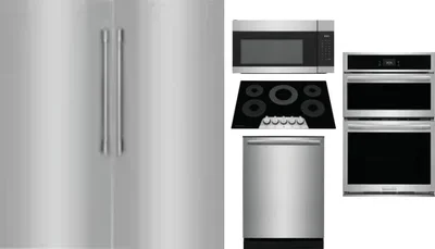 6 Piece Package Includes Refrigerator, Freezer, Cooktop, Wall Oven, Microwave And Dishwasher