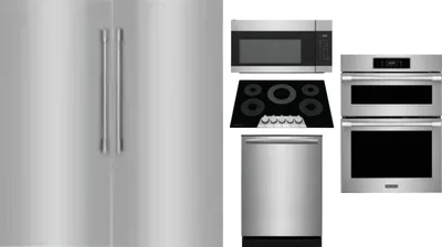 6 Piece Package Includes Refrigerator, Freezer, Cooktop, Wall Oven, Microwave And Dishwasher