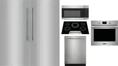 6 Piece Package Includes Refrigerator, Freezer, Cooktop, Wall Oven, Microwave And Dishwasher