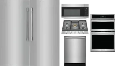 6 Piece Package Includes Refrigerator, Freezer, Cooktop, Wall Oven, Microwave And Dishwasher