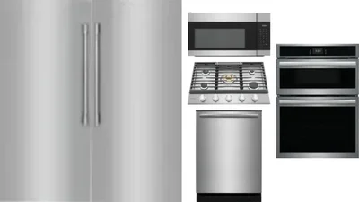 6 Piece Package Includes Refrigerator, Freezer, Cooktop, Wall Oven, Microwave And Dishwasher