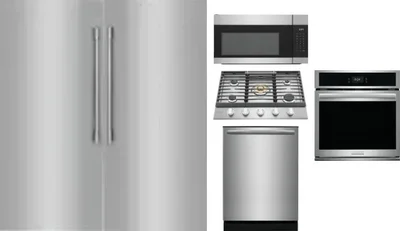 6 Piece Package Includes Refrigerator, Freezer, Cooktop, Wall Oven, Microwave And Dishwasher