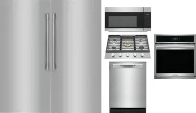 6 Piece Package Includes Refrigerator, Freezer, Cooktop, Wall Oven, Microwave And Dishwasher