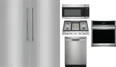 6 Piece Package Includes Refrigerator, Freezer, Cooktop, Wall Oven, Microwave And Dishwasher
