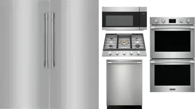 6 Piece Package Includes Refrigerator, Freezer, Cooktop, Wall Oven, Microwave And Dishwasher
