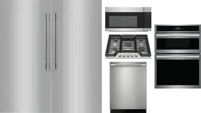 6 Piece Package Includes Refrigerator, Freezer, Cooktop, Wall Oven, Microwave And Dishwasher