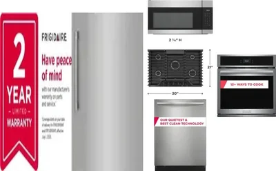 6 Piece Package Includes Refrigerator, Freezer, Cooktop, Wall Oven, Microwave And Dishwasher
