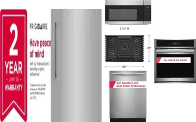 6 Piece Package Includes Refrigerator, Freezer, Cooktop, Wall Oven, Microwave And Dishwasher