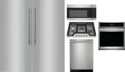 6 Piece Package Includes Refrigerator, Freezer, Cooktop, Wall Oven, Microwave And Dishwasher