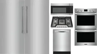 6 Piece Package Includes Refrigerator, Freezer, Cooktop, Wall Oven, Microwave And Dishwasher