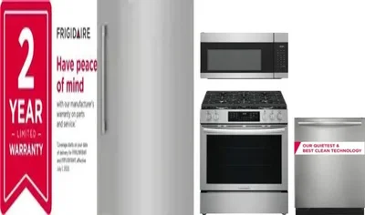 5 Piece Package Includes Refrigerator, Freezer, Range, Microwave And Dishwasher