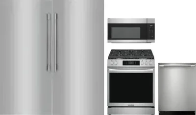 5 Piece Package Includes Refrigerator, Freezer, Range, Microwave And Dishwasher