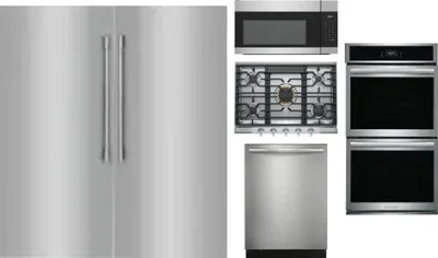 6 Piece Package Includes Refrigerator, Freezer, Cooktop, Wall Oven, Microwave And Dishwasher