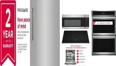 6 Piece Package Includes Refrigerator, Freezer, Cooktop, Wall Oven, Microwave And Dishwasher