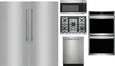 6 Piece Package Includes Refrigerator, Freezer, Cooktop, Wall Oven, Microwave And Dishwasher
